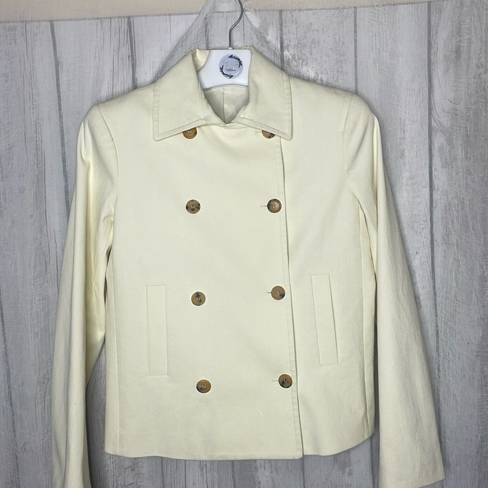 Theory Double Breasted Cotton Blazer